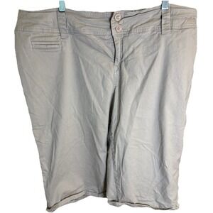 Avenue Stretch‎ Plus Size 20 Khaki Chino Bermuda Pockets